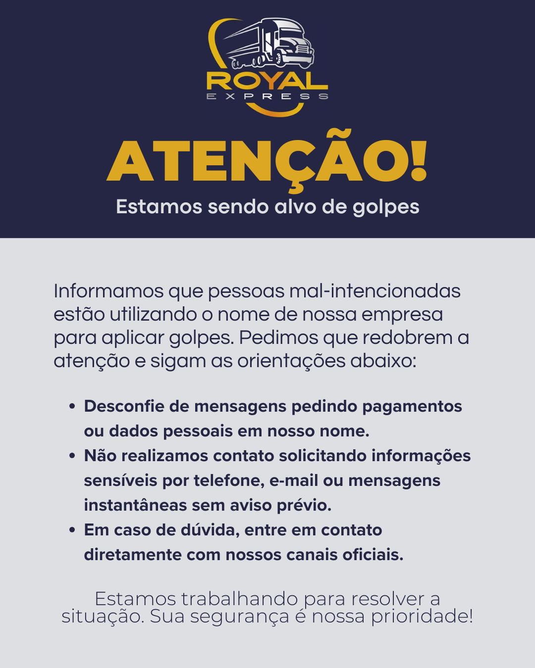 Estamos sendo vitimas de golpe